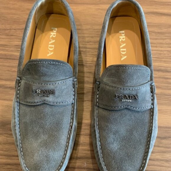 NEW - Prada Gray Men's Loafers - Picture 2 of 7
